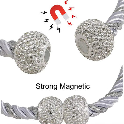 Hotel Decoration Magnetic Curtain Holder Tassel Tiebacks with Beads Plastic Rings 20 Years Professional Curtain Accessories
