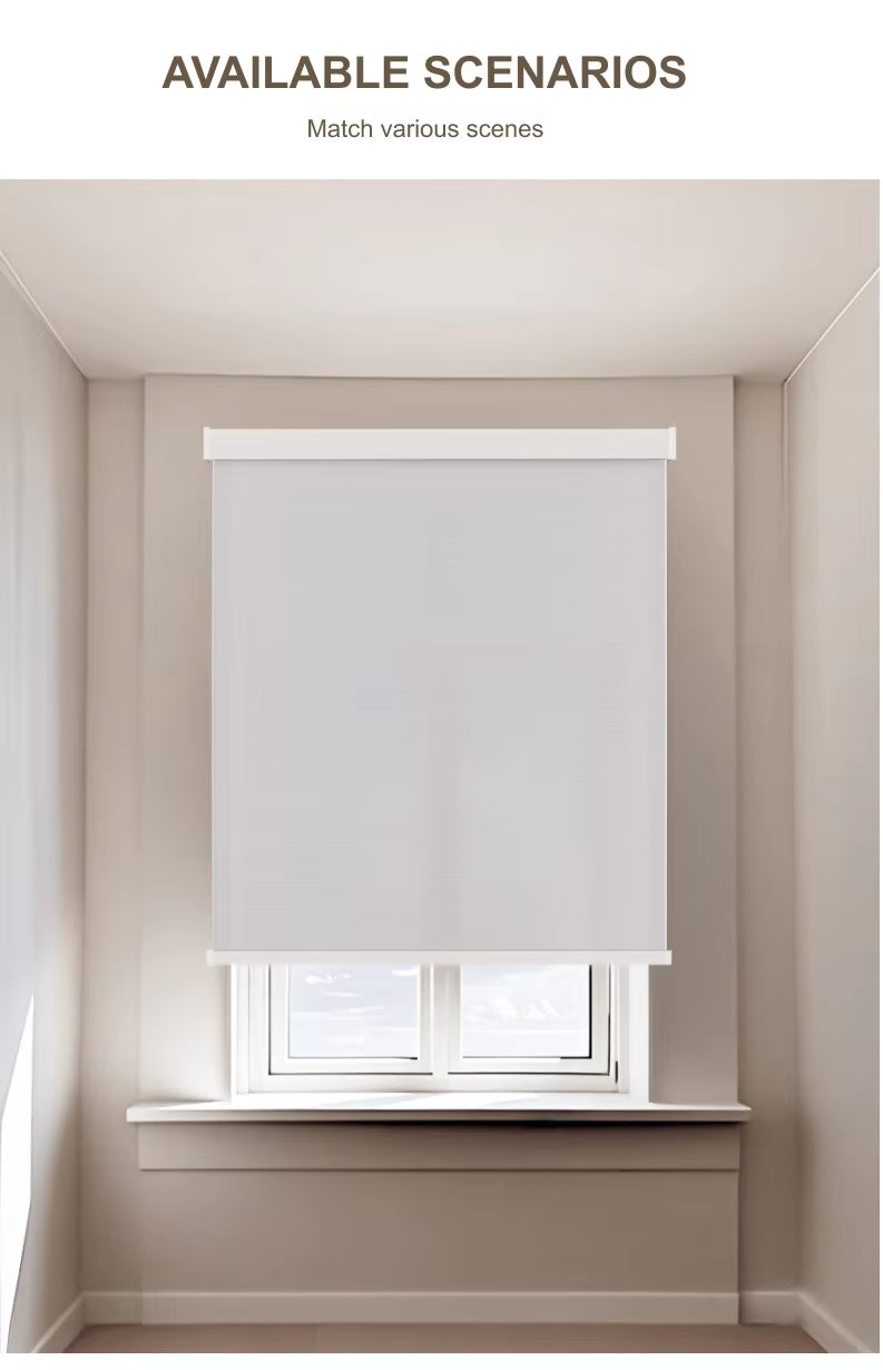 Custom Office Blackout Roller Shades Polyester Spring Control Roller Blinds for Window
