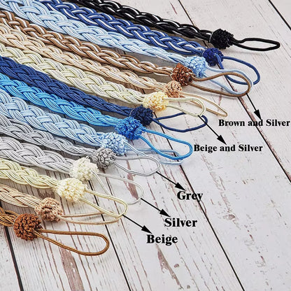Bedroom Decorative Hand Silk Cloth Nylon Window Curtain Tieback Rope