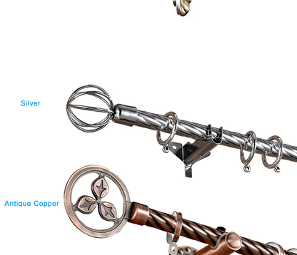 Szone Living Room Golden Iron Curtain Rod in Home Decor