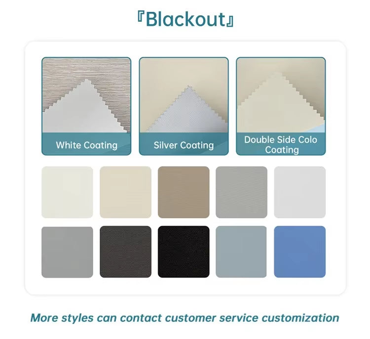 Custom Office Bedroom Modern Electric Motorized Blackout French Window Fabric Shades Built-in Black-for Custom Office Bedroom