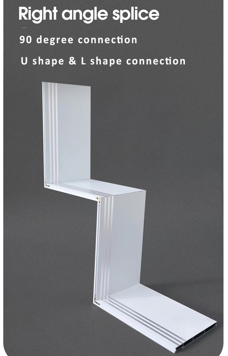 Eco-friendly 90 Degree Self Adhesive Ceiling Double Aluminium Metal Recessed Curtain Track