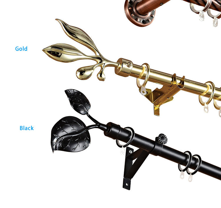 Szone Living Room Golden Iron Curtain Rod in Home Decor