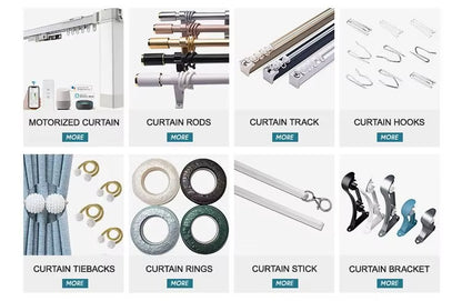 Custom Office Bedroom Modern Electric Motorized Blackout French Window Fabric Shades Built-in Black-for Custom Office Bedroom