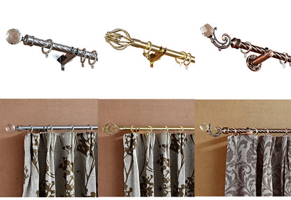 Szone Living Room Golden Iron Curtain Rod in Home Decor
