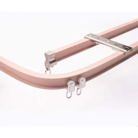 Hand Curve Track Aluminum Heavy Duty Tape Double Track Bay Window Curtain Rail
