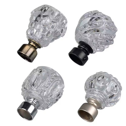 High Quality 25mm clear Crystal Window Curtain Hardware Accessory for Curtain Rod