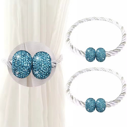 Hotel Decoration Magnetic Curtain Holder Tassel Tiebacks with Beads Plastic Rings 20 Years Professional Curtain Accessories