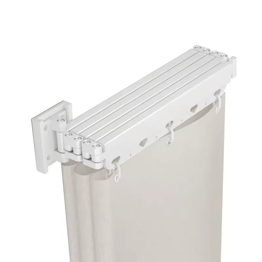 Premium Bathroom Corner Folding Shower Curtain Track Set No Drill Luxury Foldable Shower Curtains