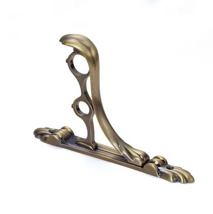 Wall Mounted 28mm Black Metal Double Curtain Rod Support for Hanging Curtains