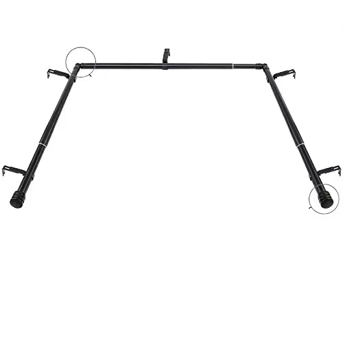 Extendable Tension Bronze Bending Curtain Rod Metal Telescopic Shower Rod Corner Curtain Rod for Bay Window