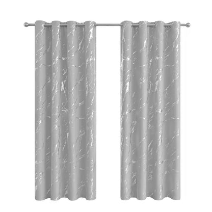 High Quality Marble Floral Pattern Blackout Curtains Woven Fabric Pleated Hook for Bedroom Living Room Balcony Office Home Decor