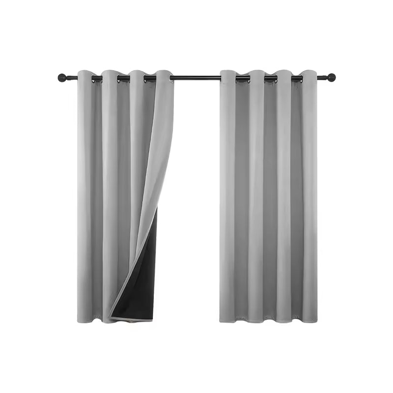 1 Piece 100% Blackout Curtains Modern Ready Made Black Out Grommet Curtain Thermal Insulated Drapes for Bedroom