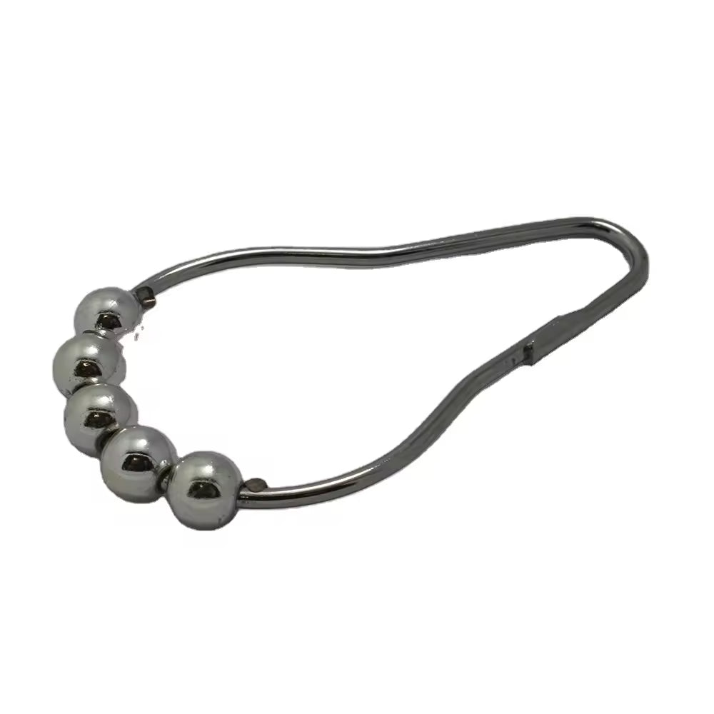 Metal 201 Stainless Steel Rust Resistant Plating Nickel Black Shower Curtain Hooks Rings