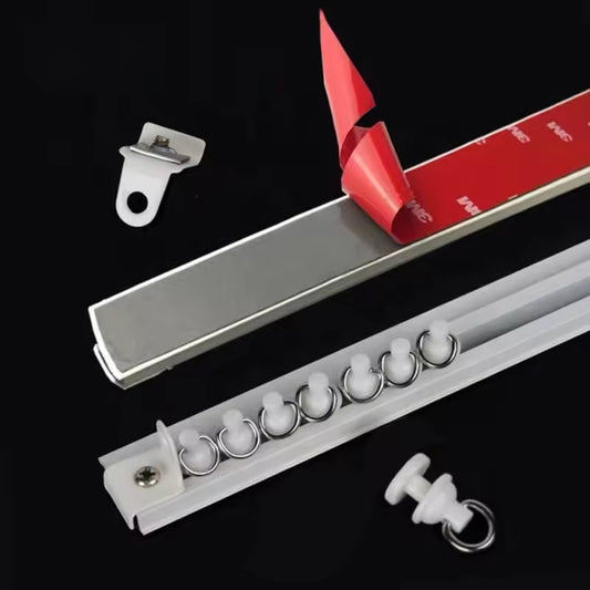 Hot Sale Silent Ceiling Mount PVC Plastic Adhesive Curtain Track Rail