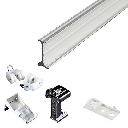 Aluminum Bendable Curved Ceiling Mounted Window Curtain Track Rail for Curtains