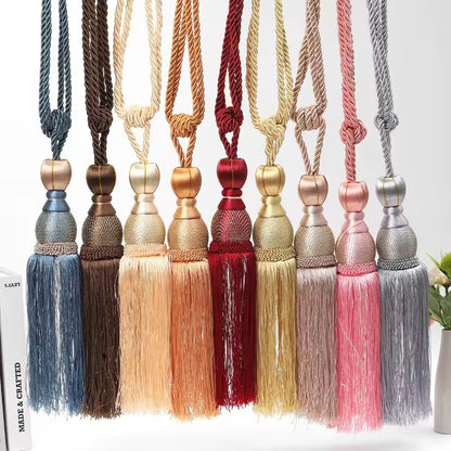 Braided Curtain Tieback for Drape Window Curtain Tassel Tiebacks for Curtains