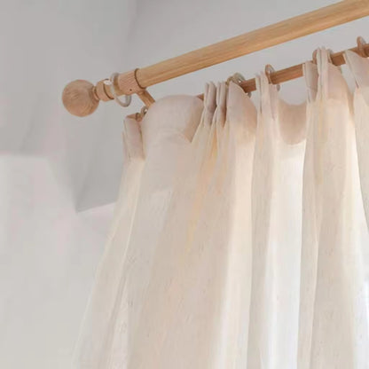 Double Curtain Rod Bushing Decorative Ceiling Hanging Home 35mm Contemporary Wood Curtain Finials Wooden Poles Circular Wooden
