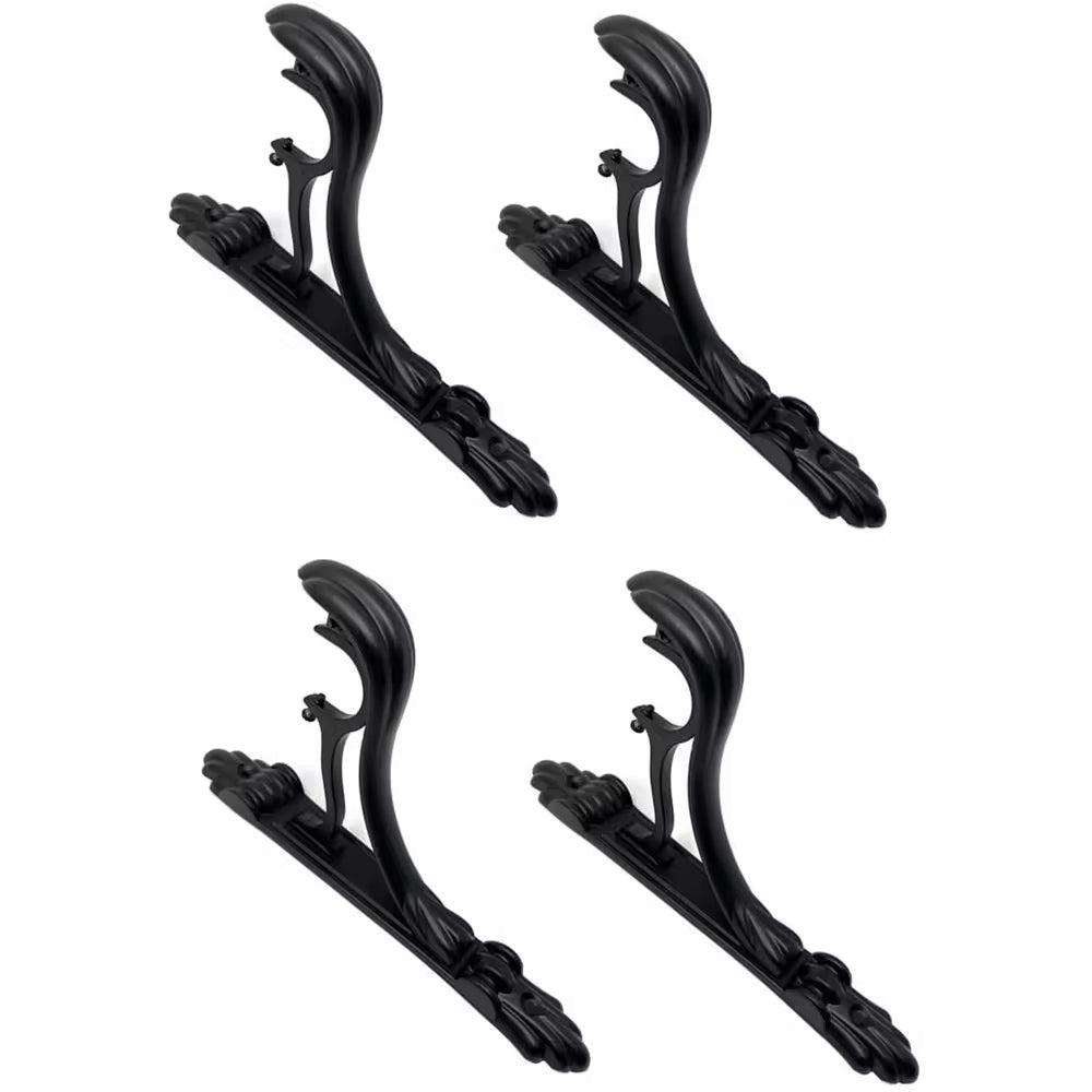 Wall Mounted 28mm Black Metal Double Curtain Rod Support for Hanging Curtains