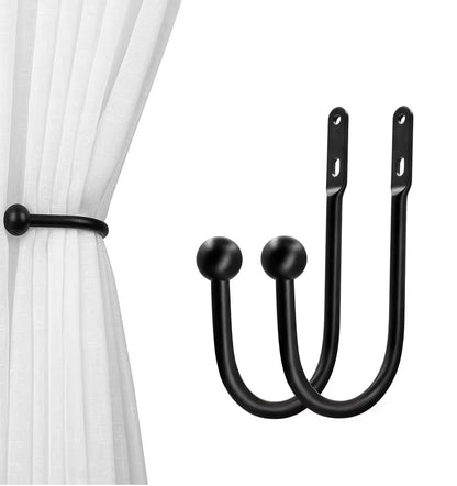 Wall Mount Curtain Tiebacks 2Pcs Curtain Holdback Hooks Eco-friendly Curtain Accessories