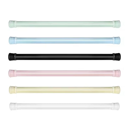 Adjustable Modern & Rustic Style Curtain Rod No Drill Required for Bathroom & Kitchen Made of Metal Plastic Iron Steel Alloy