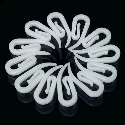 Home Decorative Window Drapery Hook Curtains Hook Eco-friendly Plastic Nature White Contemporary Curtain Pin Hook