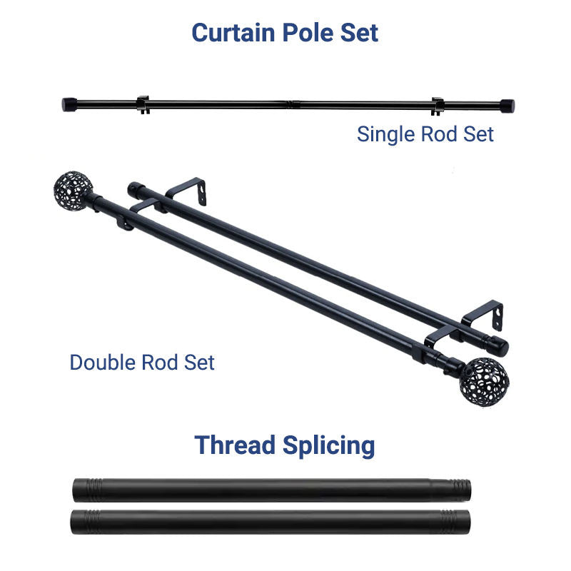 Extra Long Living Room Curtain Rod Accessory for Elegant Curtain Decoration