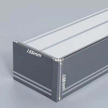 Eco-friendly 90 Degree Self Adhesive Ceiling Double Aluminium Metal Recessed Curtain Track