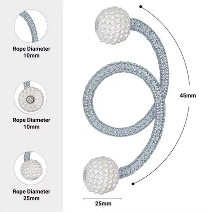 Popular Magnetic Curtain Tiebacks Home Drapery Decorative Rope Buckle Holdback Holder Curtain Poles Tracks Accessories
