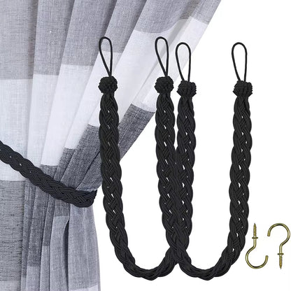 Bedroom Decorative Hand Silk Cloth Nylon Window Curtain Tieback Rope