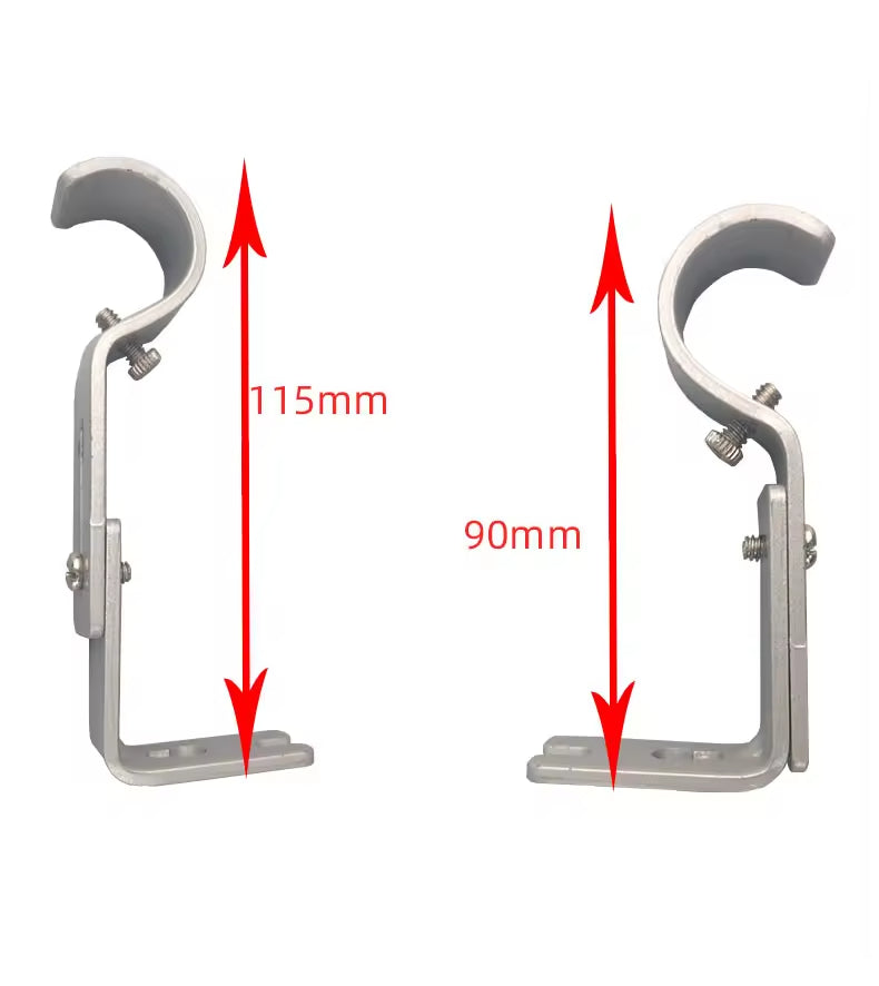 Metal Curtain Rod Bracket Brass Curtain Rod Holder Adjustable Curtain Rod Accessories Bracket Double