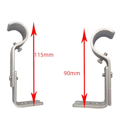 Metal Curtain Rod Bracket Brass Curtain Rod Holder Adjustable Curtain Rod Accessories Bracket Double