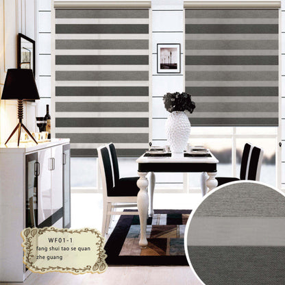 Modern Manual Day and Night zebra Aluminum Window Blackout Roller Roman Blinds Shades