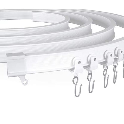 6 Meters PVC Bendable Ceiling Curved Curtain Track Ceiling Curtain Mount Soft Windows Curved Plastic Curtain Rail
