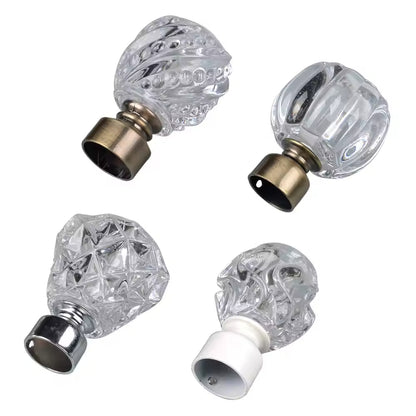 High Quality 25mm clear Crystal Window Curtain Hardware Accessory for Curtain Rod