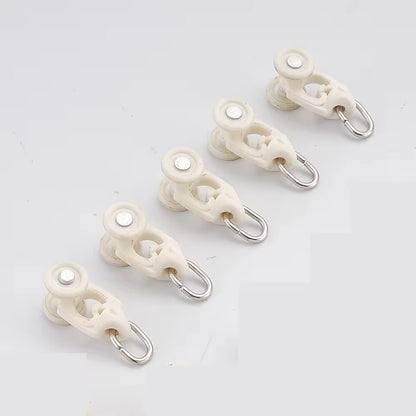 Automatic Heavy Duty s Wave Round Plastic Ripple Curtain Runners for Metal Track