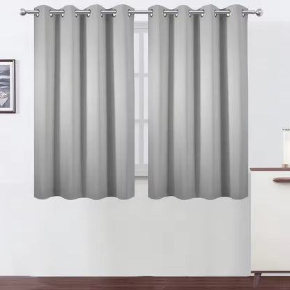 1 Piece 100% Blackout Curtains Modern Ready Made Black Out Grommet Curtain Thermal Insulated Drapes for Bedroom