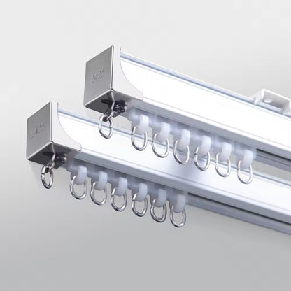 Industrial Heavy Duty Aluminum Profiles Wave Double Track Curtain Rail for Curtains