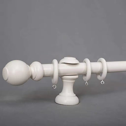 Double Curtain Rod Bushing Decorative Ceiling Hanging Home 35mm Contemporary Wood Curtain Finials Wooden Poles Circular Wooden