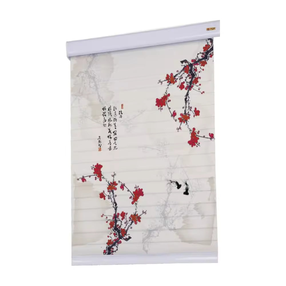 Modern Luxury Beautiful Blackout Roman Motorised Roller Blinds Metal Christmas UV Protection Window Roller OEM & ODM Traditional