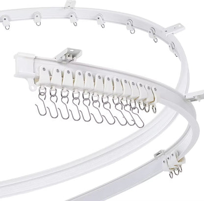 6 Meters PVC Bendable Ceiling Curved Curtain Track Ceiling Curtain Mount Soft Windows Curved Plastic Curtain Rail