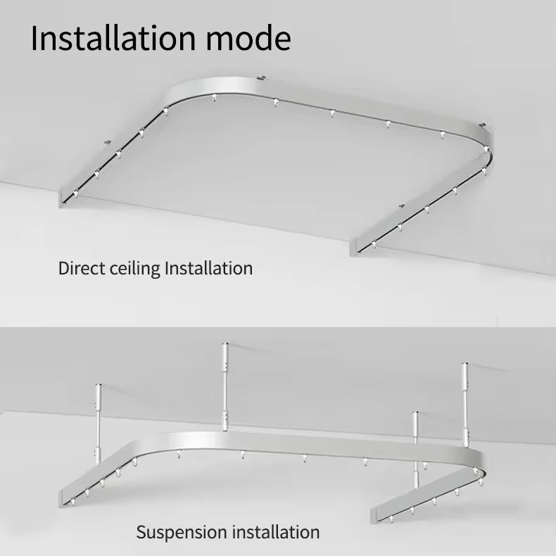 Curved Hospital Curtain Track Bending Aluminum Curtain Rail Medical Curtain Track