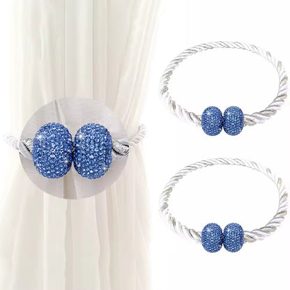 Hotel Decoration Magnetic Curtain Holder Tassel Tiebacks with Beads Plastic Rings 20 Years Professional Curtain Accessories