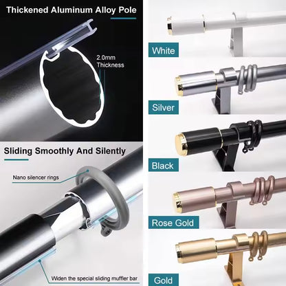 Curtain Rod and Accessories Pakistan Curtain Rod Aluminum Window Pole Coastal Minimalist