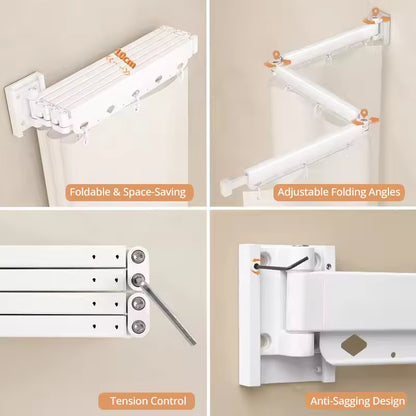 Premium Bathroom Corner Folding Shower Curtain Track Set No Drill Luxury Foldable Shower Curtains