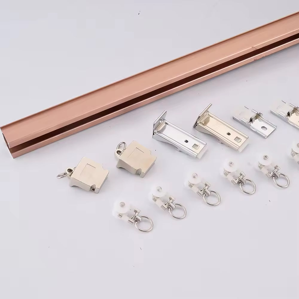 Straight Wall Mounted Aluminum Profile Curtain Rod Curtain Slide Window Sliding Track Rail