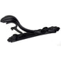 Wall Mounted 28mm Black Metal Double Curtain Rod Support for Hanging Curtains