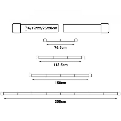 Extra Long Living Room Curtain Rod Accessory for Elegant Curtain Decoration
