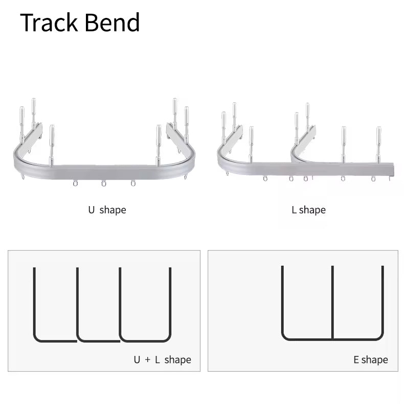 Bending Aluminum Hospital Curtain Rail Privacy Curtain Curved Medical Curtain Track