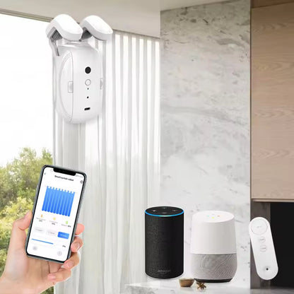 Smart ABS Electronic Curtain Rod Opener Tuya WiFi Automatic Curtain Drivers for Office for Hotels